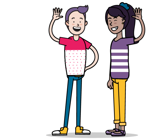 Freddy en Femke zwaaien