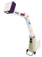 De mobiele beweegvloer met de inklapbare en verrijdbare projector (giraffe)