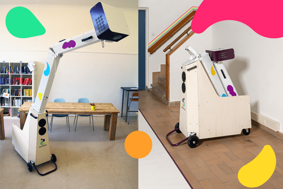 mobiel uitgeklapt en ingeklapt + blobs Vliegtuigjes vliegen - bewegend leren voor thuis