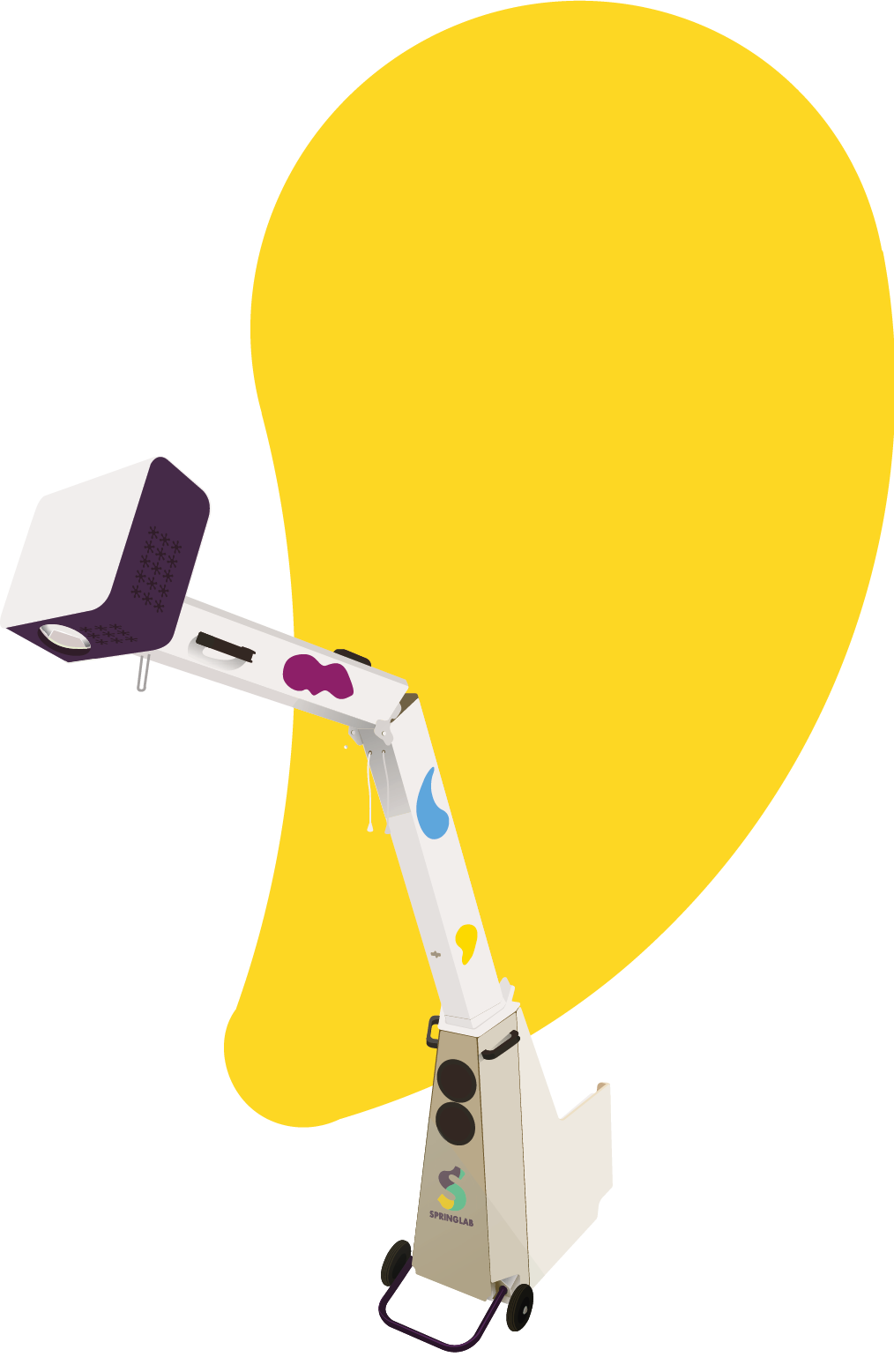 Beweegvloer mobiel De mobiele beweegvloer van Springlab in blob